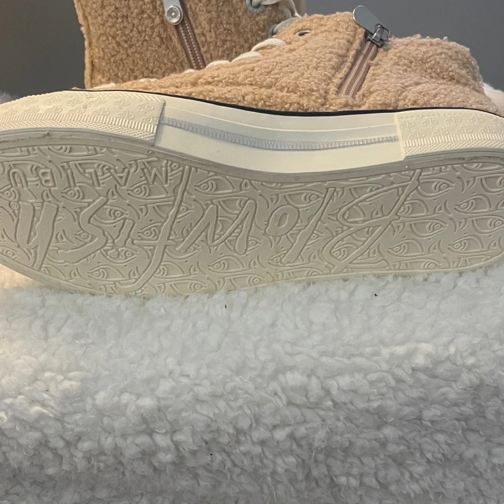 Women's Tan High-Top Sneakers - Picture 4 of 6